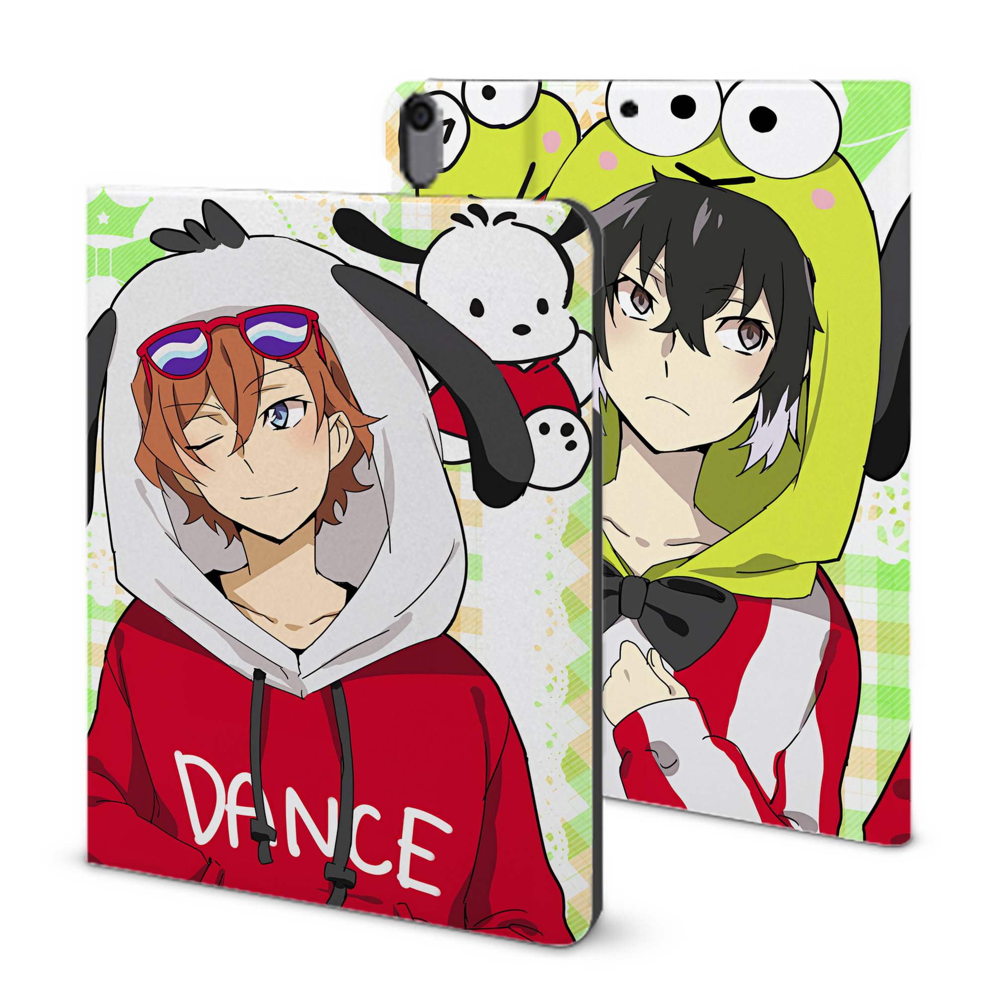（画像用） 文豪ストレイドッグス Bungo Stray Dogs IPad ケース ブック型 PUレザー TPU 耐衝撃 軽量 薄型 ペン収納なし 全面保護 IPad 各モデル対応
